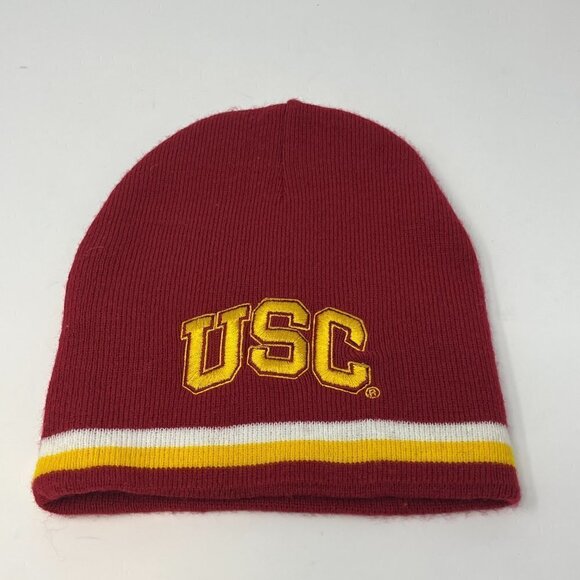 USC beanie hat University of Southern California Trojans red yellow unisex - Picture 2 of 6
